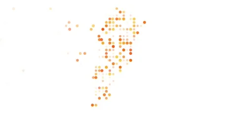 Data Driven Circles Forming Argentina Silhouette in Generative Video Stock Footage 318674328