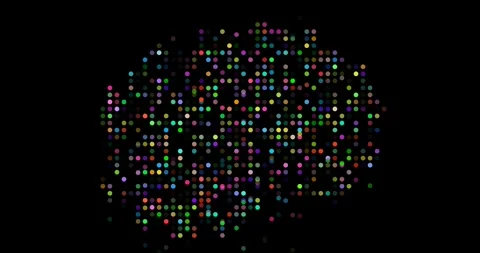 Data Driven Circles Forming Macedonia Silhouette in Generative Video Stock Footage 318853821