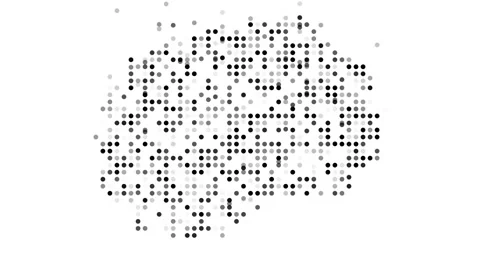 Data Driven Circles Forming Macedonia Silhouette in Generative Video Stock Footage 318853926