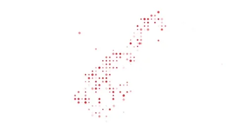 Data Driven Circles Forming Monaco Silhouette in Generative Video Stock Footage 318779766