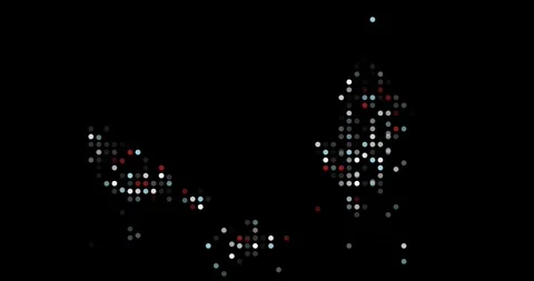 Data Driven Circles Forming Wallis and Futuna Silhouette in Generative Video Stock Footage 318849175