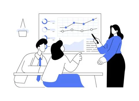 Data-driven decision-making abstract concept vector illustration. Stock Illustration