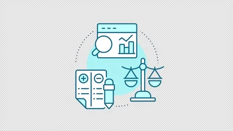 Data driven decision making framework animated onboarding mobile app screens Stock Footage 340419141