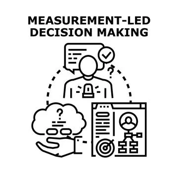 Data driven decision making increasing business efficiency Stock Illustration