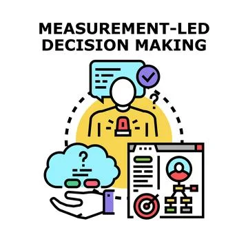 Data driven decision making increasing business efficiency イラスト素材