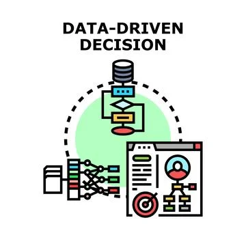 Data driven decision making process for business イラスト素材