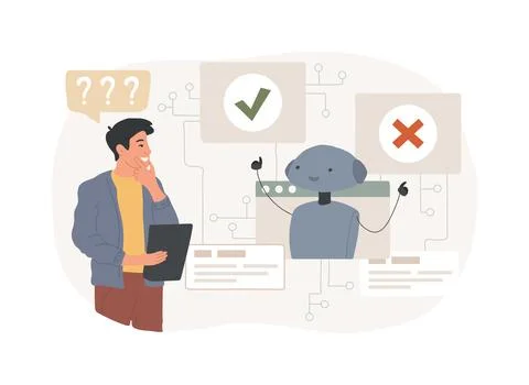 Data-Driven Decision Support by AI abstract concept vector illustration. イラスト素材