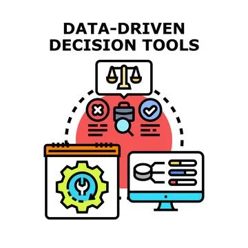 Data driven decision tools for business analytics Stock Illustration