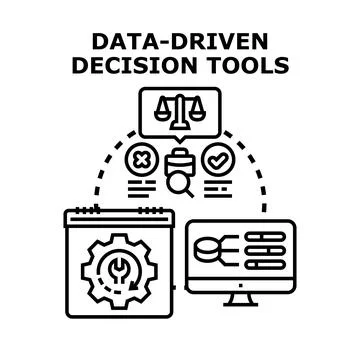 Data driven decision tools for business analytics Stock Illustration