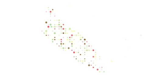 Data Driven Dots Form Shape of Aruba Map Stock Footage 319639735