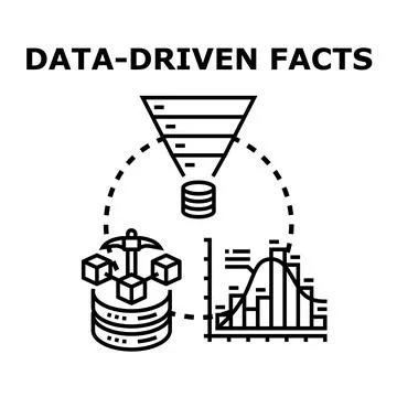 Data driven facts processing for business insights Stock Illustration