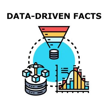 Data driven facts processing for business insights Stock Illustration