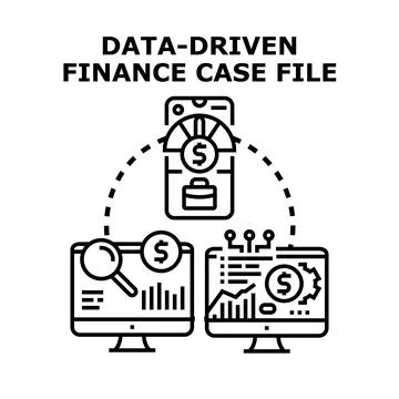Data driven finance analyzing global business strategy Stock Illustration