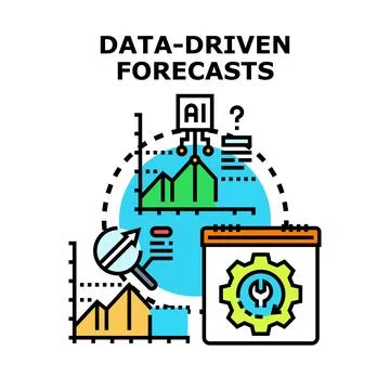 Data driven forecasts planning process using artificial intelligence Stock Illustration