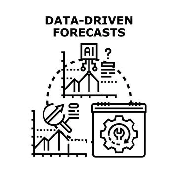 Data driven forecasts planning process using artificial intelligence Stock Illustration