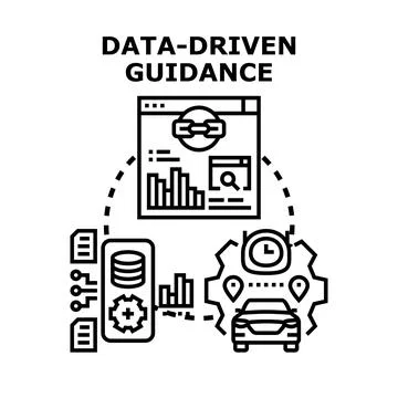 Data driven guidance concept for smart navigation system Stock Illustration