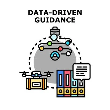 Data driven guidance offering informed business decisions Stock Illustration