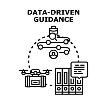 Data driven guidance offering informed business decisions Stock Illustration