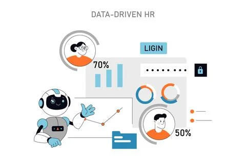 Data-Driven HR concept Vector illustration Stock Illustration
