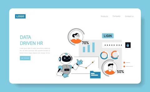 Data-Driven HR concept Vector illustration Stock Illustration