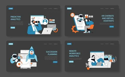 Data-Driven HR Vector illustration Stock Illustration