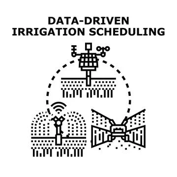 Data driven irrigation scheduling managing smart agriculture Illustration