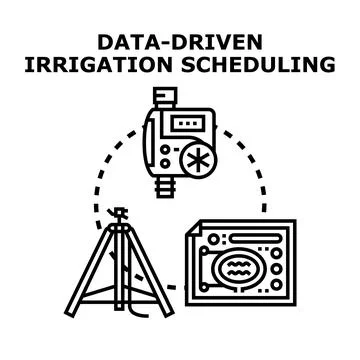 Data driven irrigation scheduling for smart agriculture systems Stock Illustration