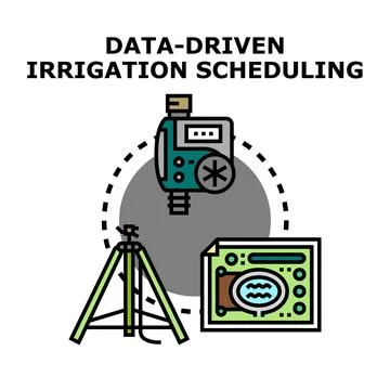 Data driven irrigation scheduling for smart agriculture systems Stock Illustration