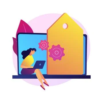 Data driven marketing abstract concept vector illustration. Stock Illustration