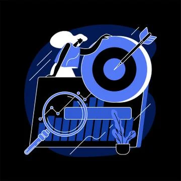 Data driven marketing abstract concept vector illustration. Stock Illustration