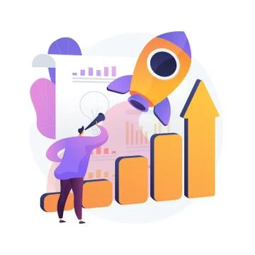 Data driven marketing abstract concept vector illustration. イラスト素材