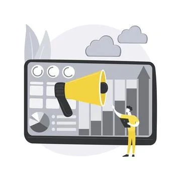 Data driven marketing abstract concept vector illustration. 스톡 일러스트