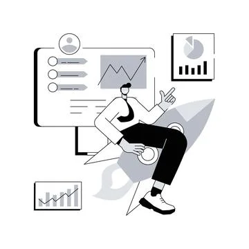 Data driven marketing abstract concept vector illustration. Stock Illustration