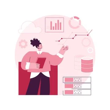 Data driven marketing abstract concept vector illustration. Stock Illustration