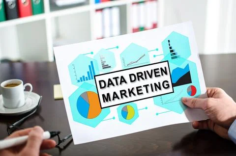 Data driven marketing concept on a paper Stock Photos