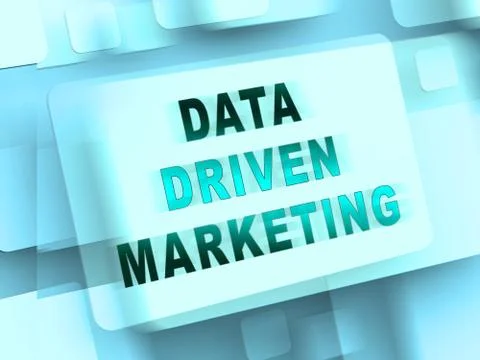 Data Driven Marketing Database Analytics 3d Rendering 스톡 일러스트