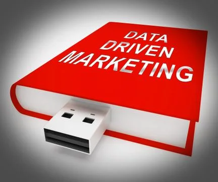 Data Driven Marketing Database Analytics 3d Rendering Illustrazione stock