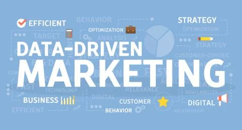 Data driven marketing. 스톡 일러스트