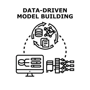 Data driven model building process for machine learning Stock Illustration