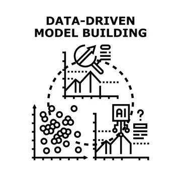 Data driven model building using artificial intelligence 스톡 일러스트