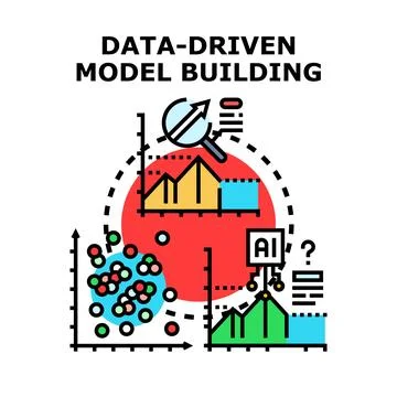 Data driven model building using artificial intelligence Stock Illustration
