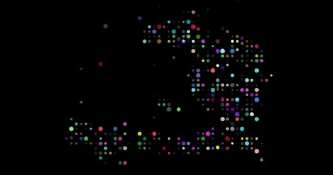 Data Driven Motion of Circles Forming Haiti Map Stock Footage 320175711