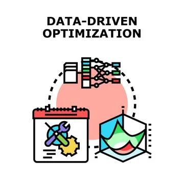 Data driven optimization process improving business efficiency Stockillustratie