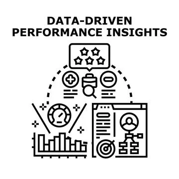 Data driven performance insights vector concept Stock Illustration
