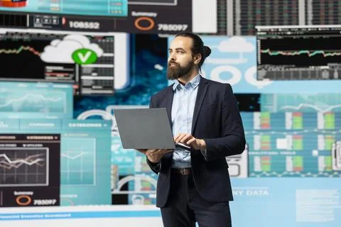Data driven planning helps this professional to build a successful strategy Stock Photos
