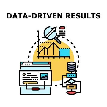 Data driven results analysis and business process optimization Stockillustratie