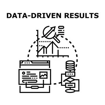 Data driven results analysis and business process optimization Stock Illustration