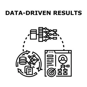 Data driven results concept for business Stock Illustration