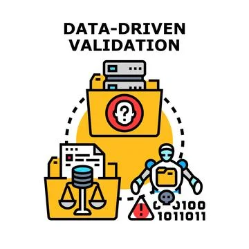 Data driven validation process analyzing information security Stock Illustration