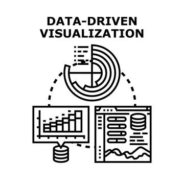Data driven visualization process presenting analytic information 库存插图